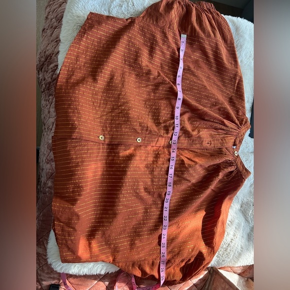 Never A Wallflower Burnt Orange Blouse XS - Picture 5 of 6